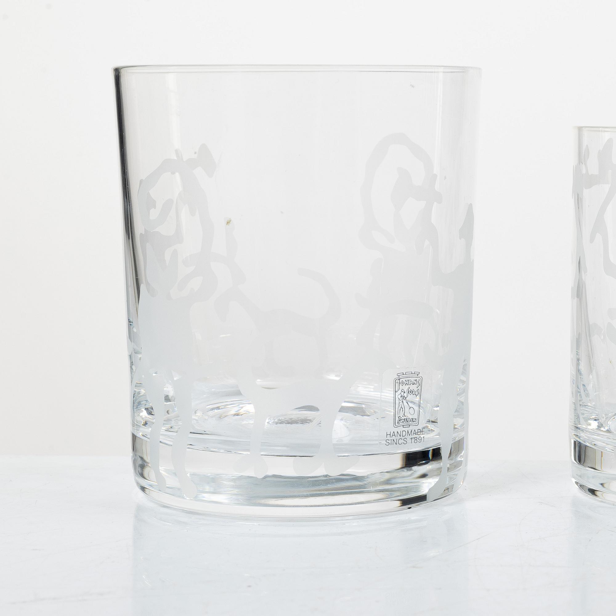 Glasservis, 32 delar, Johansfors, 1900-talets andra hälft.