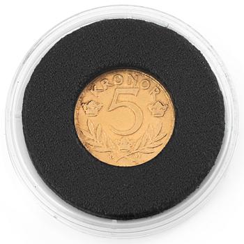 Guldmynt, Sverige, Gustav V, 5 kr, 1920.