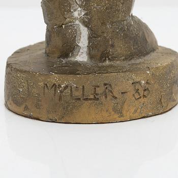 Veikko Myller, veistos, pronssi, signeerattu ja päivätty -88.