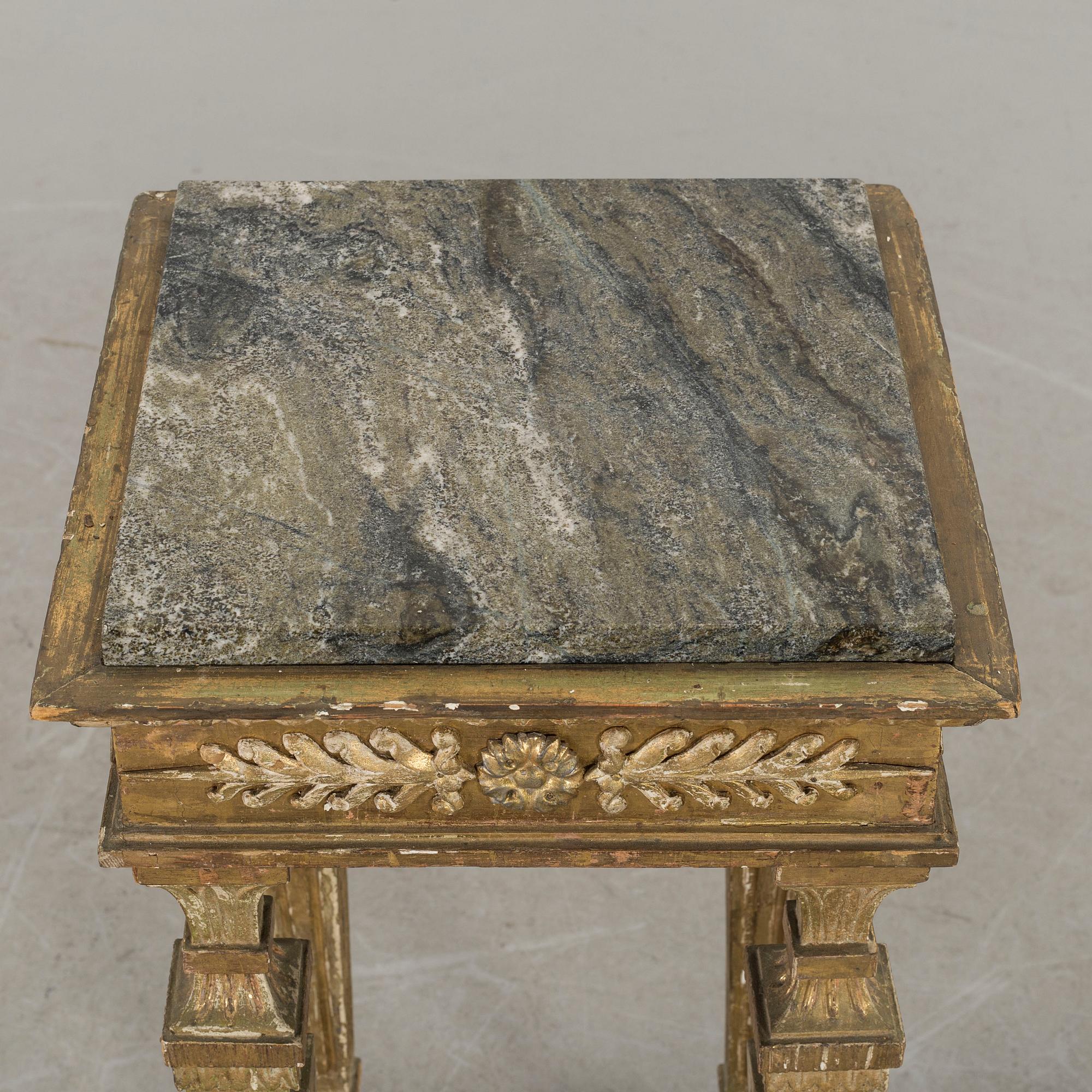 A Louis XVI-style pedestal later part of the 19th century.