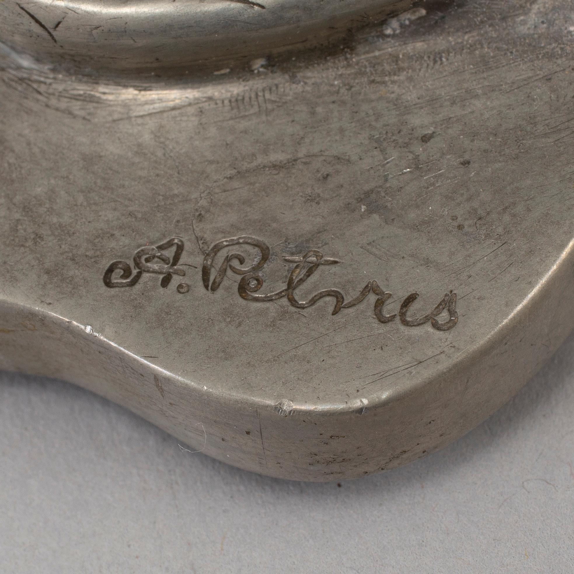 Anna Petrus, a pewter inkwell, Herman Bergman Konstgjuteri, Stockholm 1930s.