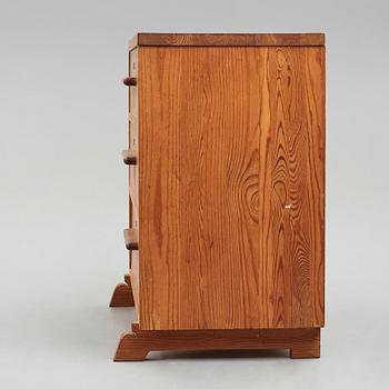 Axel Einar Hjorth, a "Sport" stained pine chest of drawers, Nordiska Kompaniet, Sweden 1930's.