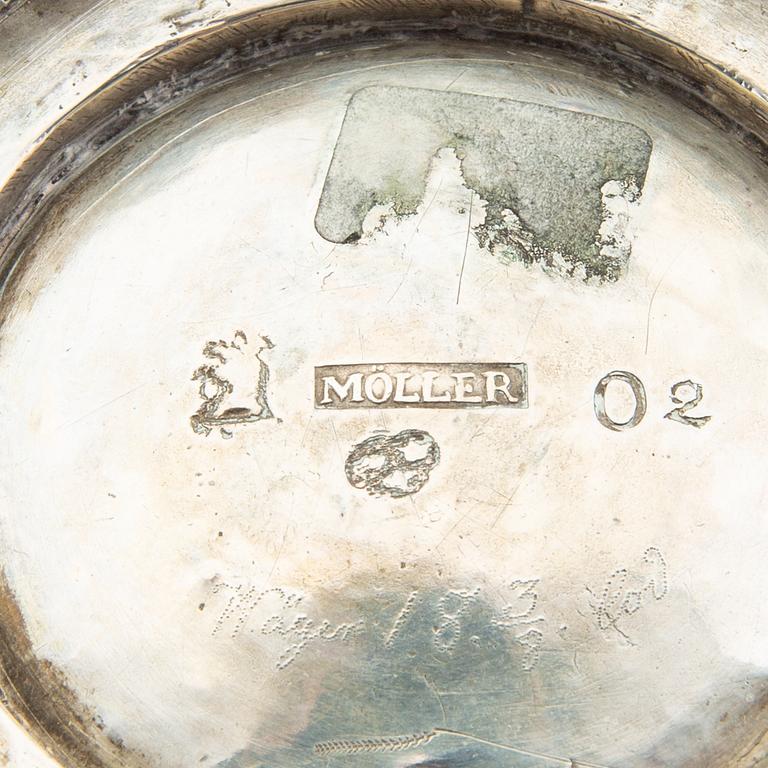 A Swedish 18th century sivler beaker mark of Jacob Möller Malmö 1796 weight 236 grams.