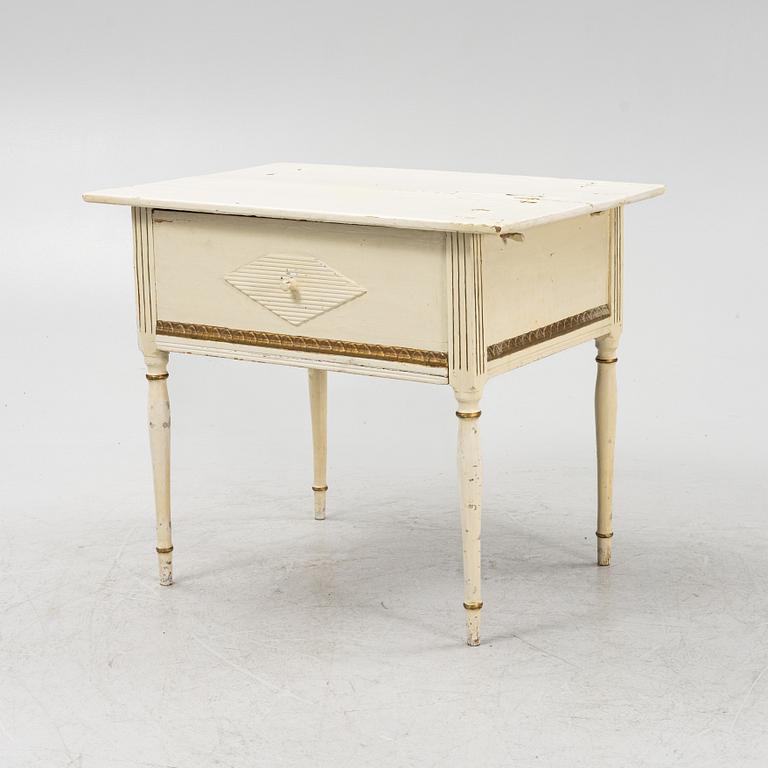 A Gustavian style table, 19th Century.