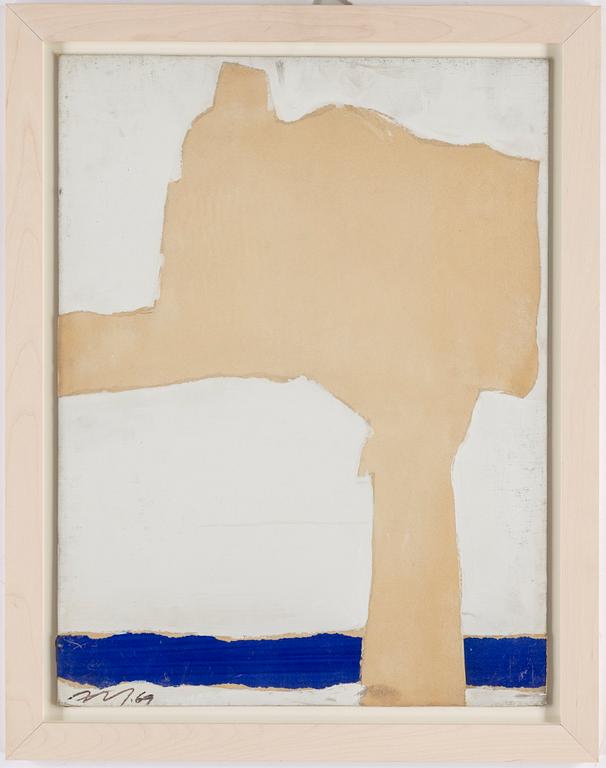 ADJA YUNKERS, collage - acrylic, signed and dated 69.