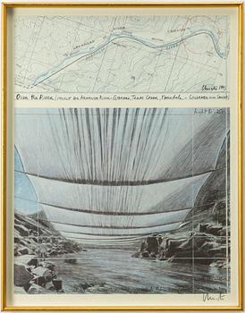 Christo & Jeanne-Claude, "Over the River (Project for Arkansas River-Cotopaxi, Texas Creek Parkdale", 1993.