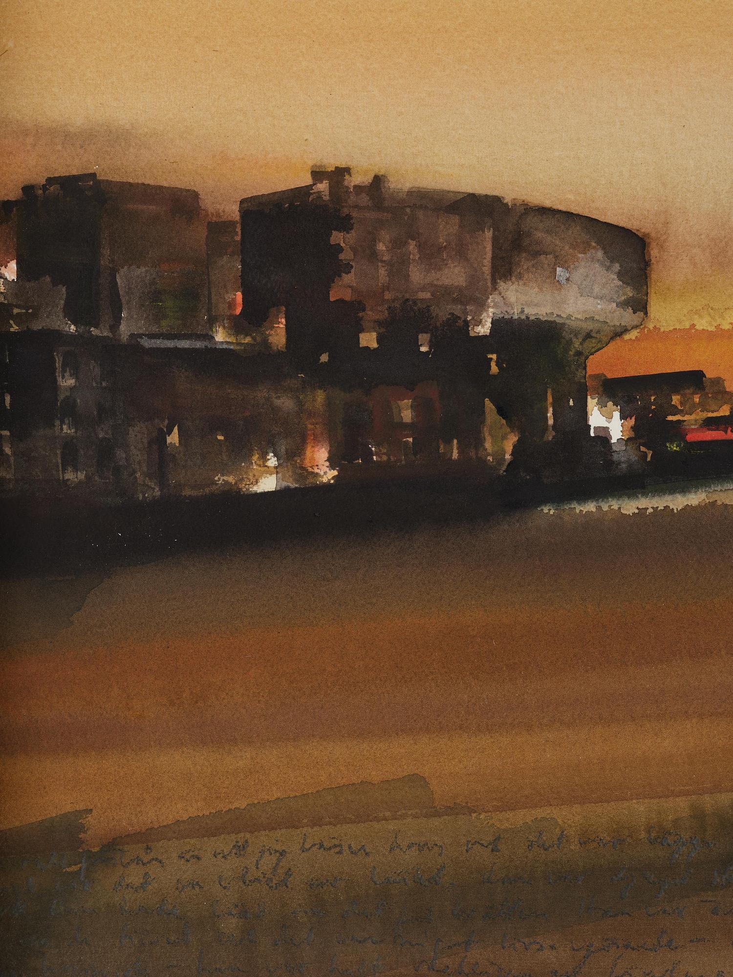 Lars Lerin, "Agadir, kväll".