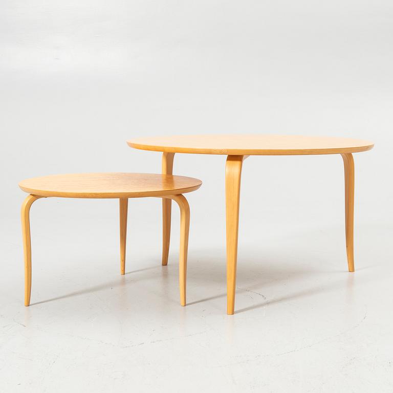 Bruno Mathsson, Coffee tables, 2, "Annika", Dux, latter half of the 20th century.