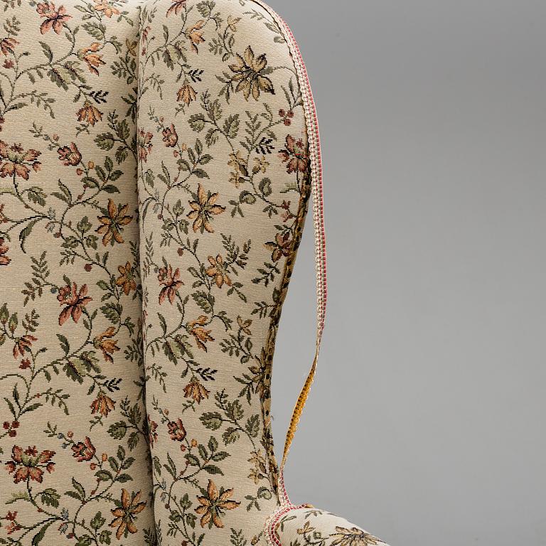 FÅTÖLJ sk BERGERE, rokokostil, 1900-talets början.