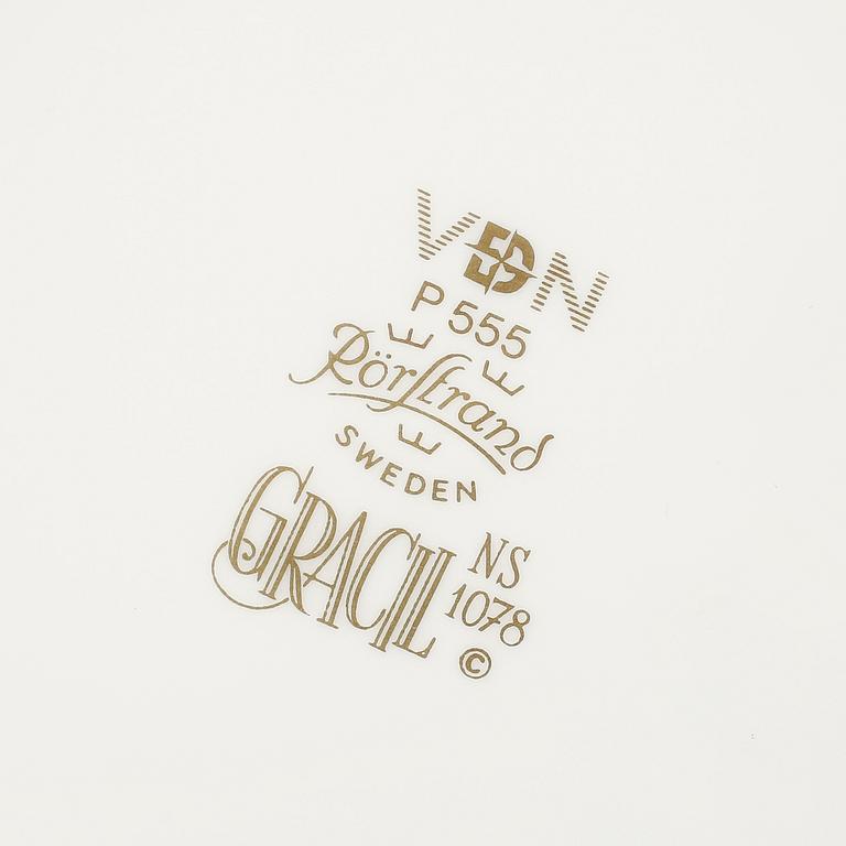 SERVISDELAR, 89 st, "Swedish grace", Louise Adelborg, Rörstrand, 1900-talets andra hälft.