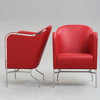 Mats Theselius, a pair of "Star" easy chairs for Källemo, Sweden post 2009.