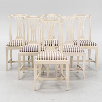 Six Gustavian style 'Fresta' chairs, IKEA, 1990's.