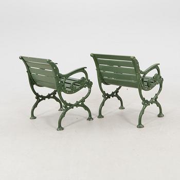 Garden set, 4 pieces, Tuve Bruk, first half of the 20th century.