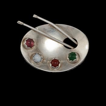 BROSCH, silver, Alton, Falköping, 1955. Vikt 8 g.