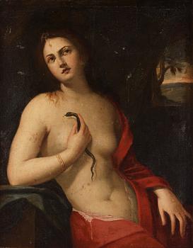 628. Domenico Bartolomeo Ubaldini il Puligo Circle of, Cleopatra and the snake.