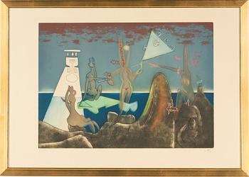 Roberto Matta, an etching with aquatint, signed and numbered 29/125.