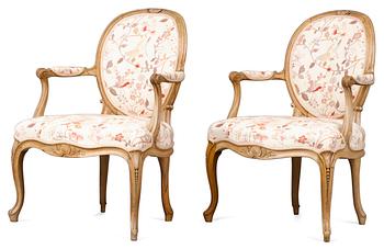847. A pair French Transition armchairs.