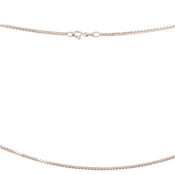 An 18K white gold venezia necklace.