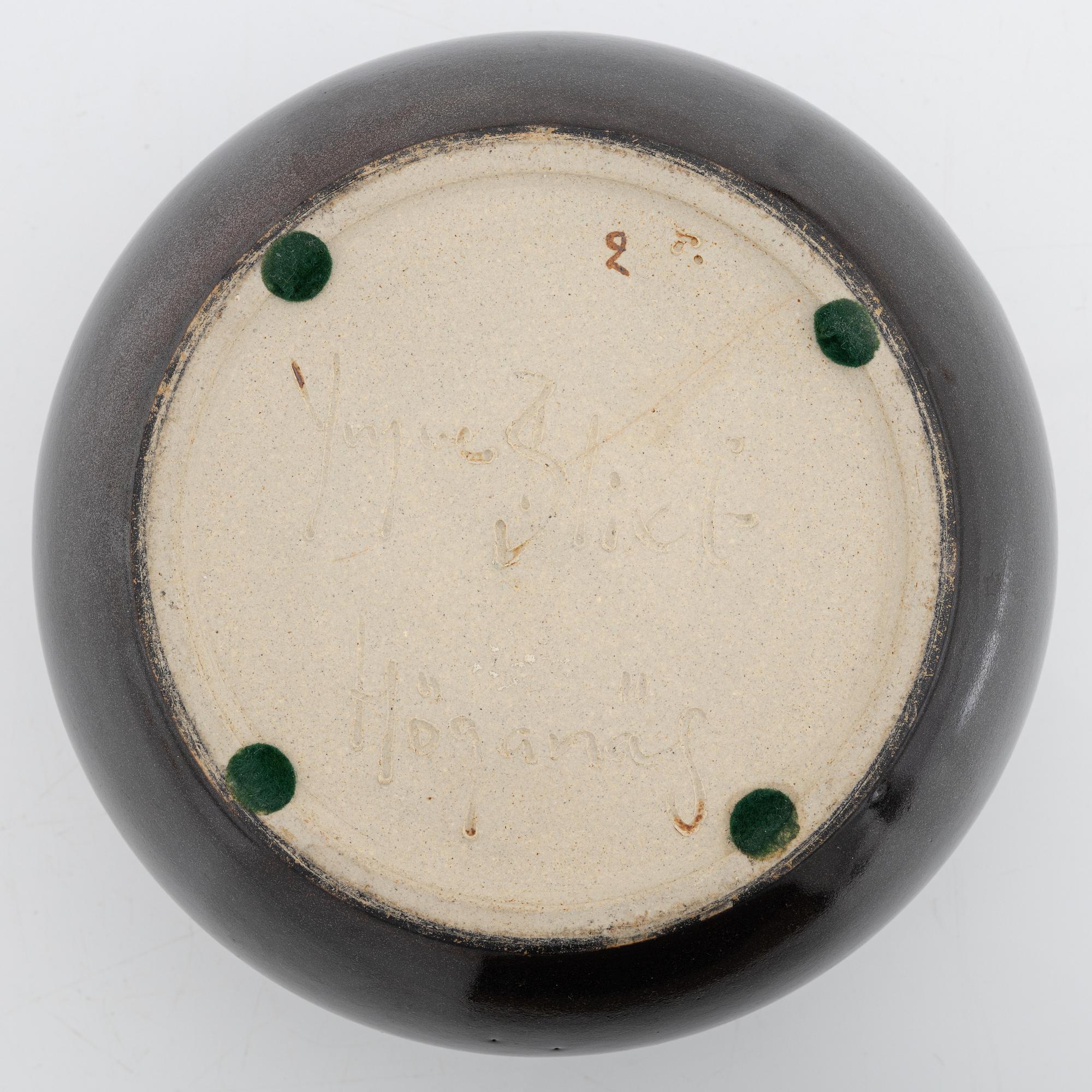 Yngve Blixt, skål, stengods, Höganäs, signerad.