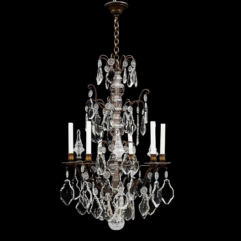 LJUSKRONA, barockstil, 1900-talets början. Höjd ca 85 cm.