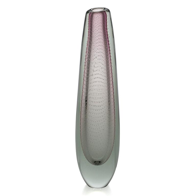Gunnel Nyman, A glass vase signed, G. Nyman, Nuutajärvi Notsjö.