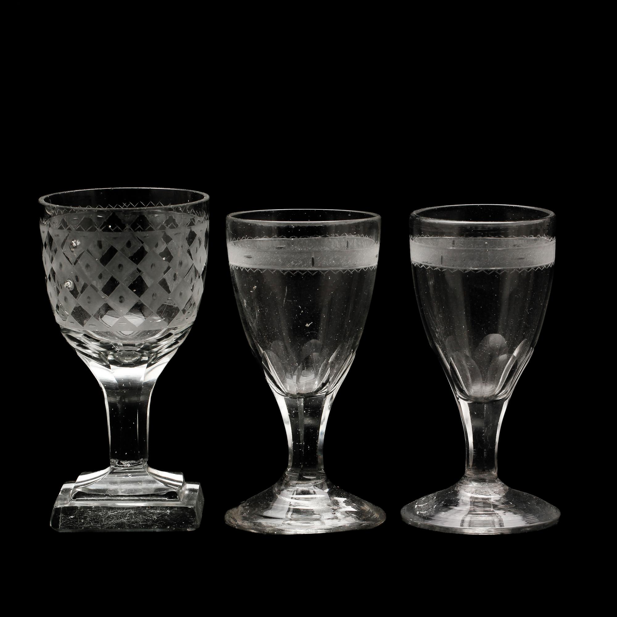 GLAS, 3 st, omkring 1800.