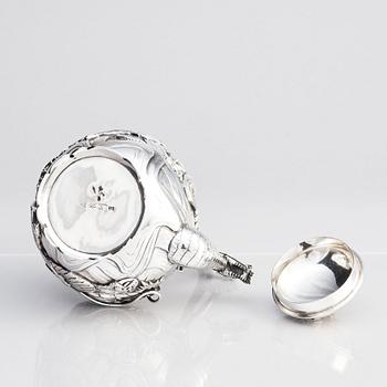 Teservis, tre delar, silver, Japan, tidigt 1900-tal, signerad 三代目 大島, Oshima, tredje generationen.