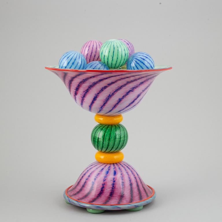 Jonas Rooth, a glass sculpture, signed, 1990s.