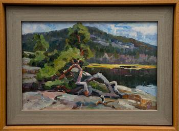 INA SJÖSTRÖM, öljy kankaalle, signeerattu.