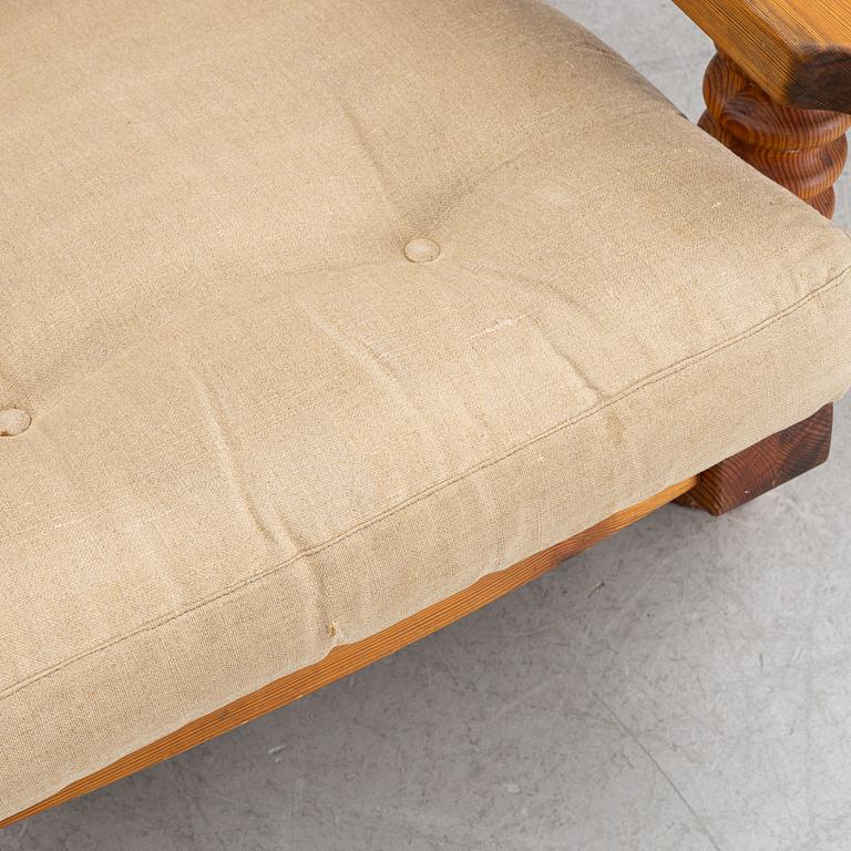 Armchair with footstool, Collden, model "Tälja", table from Sven Larssons möbelshop, 1960s-70s.