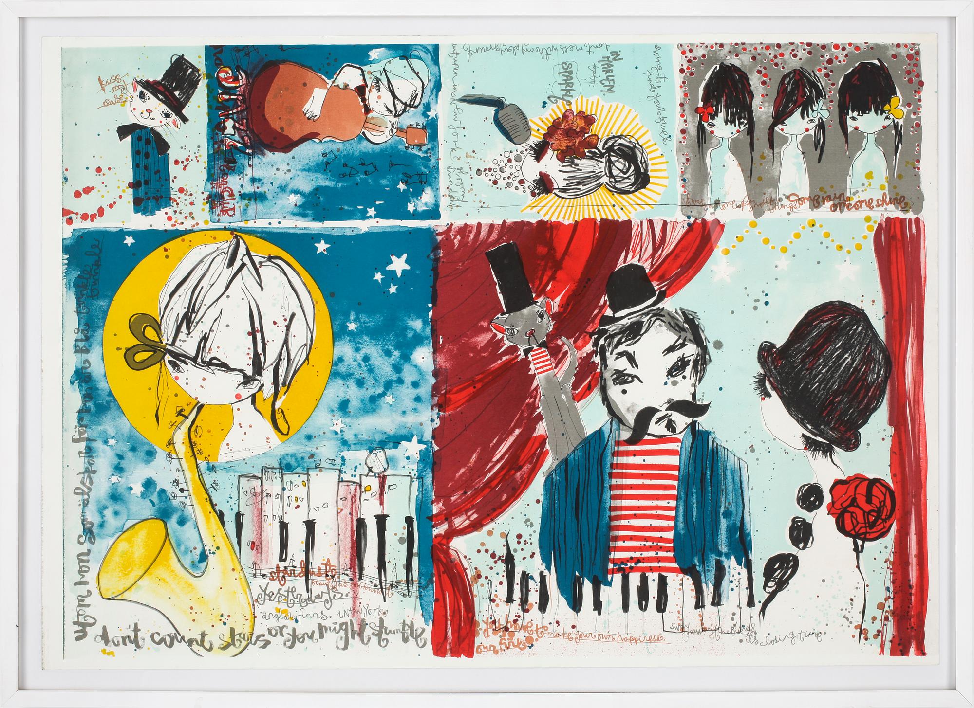 LISA RINNEVUO, litografi, provtryck.