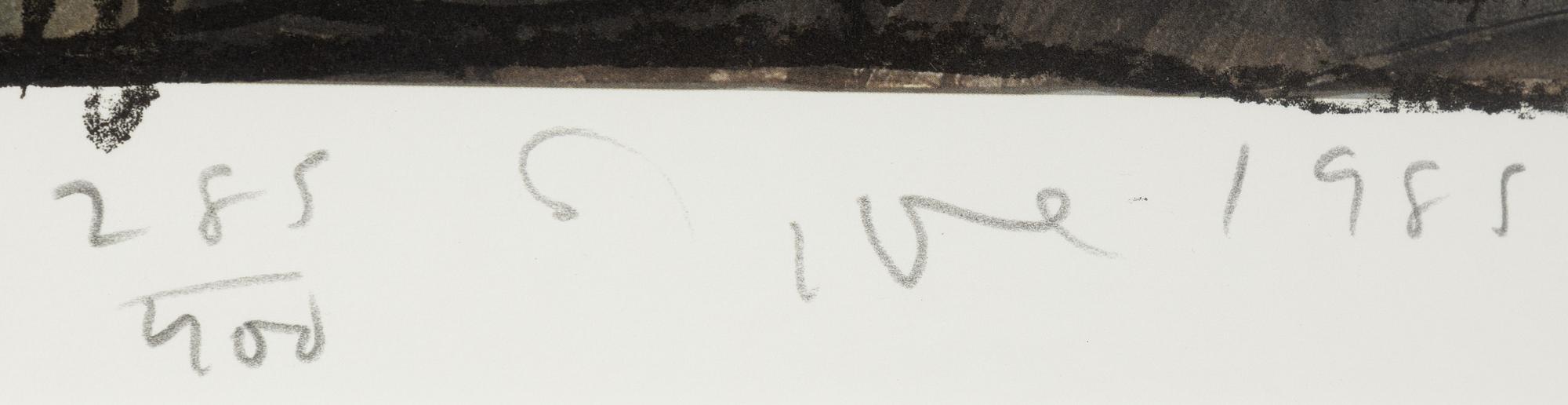 Jim Dine, färglitografi, 1985, signerad 285/400.