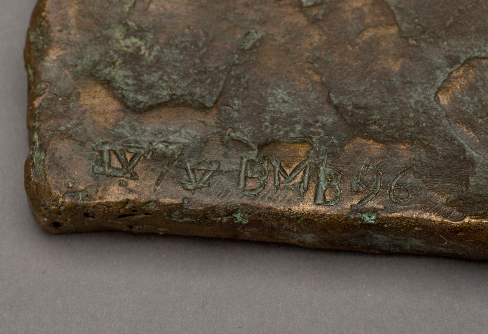 BIANCA MARIA BARMEN, skulptur, mongramsignerad, daterad och numrerad 96 IV/V, patinerad brons.