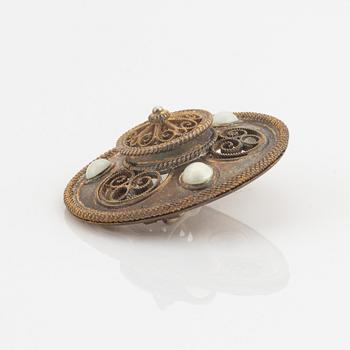 Two silver brooches, Norway.