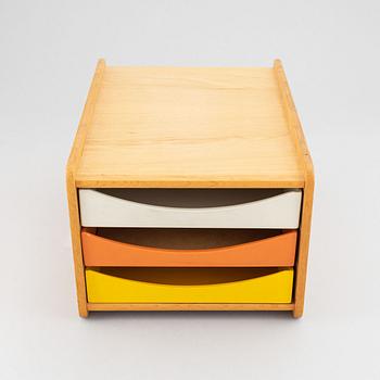 Børge Mogensen, an oak document box with lacquered drawers, 'A4/3', Karl Andersson & Söner,  20th century.