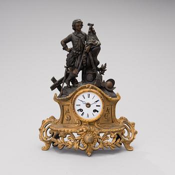 A French mid-19th century Japy Frères, mantelclock.