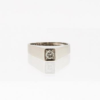 Elon Arenhill, ring 18K white gold set with a round brilliant-cut diamond, Malmö 1963.