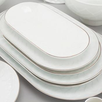 SERVIS, 90 pieces, porcelain, "Lotus", Rosenthal, Björn Wiinblad, 20th century later part.