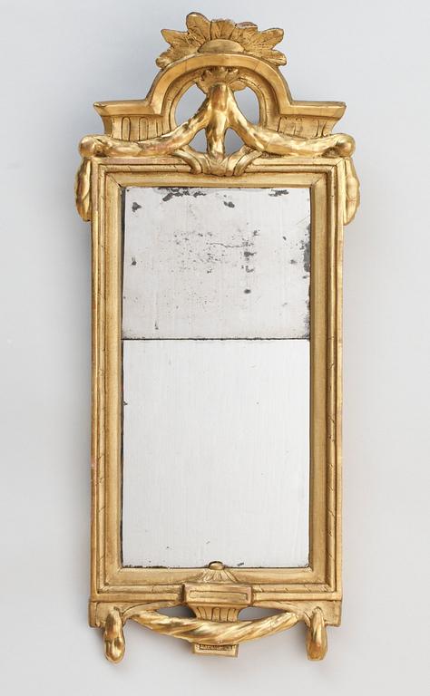 SPEGEL,  Per Westin (bildhuggare och spegelmakare i Stockholm från 1776). Gustaviansk.