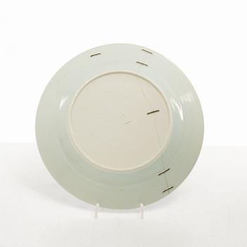 Tallrikar, 19 stycken, kompaniporslin, Kina, Qingdynastin, 1800-tal.