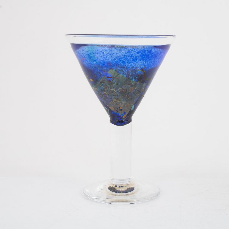Bertil Vallien, coctailglas 10 st, "Satellite", Kosta Boda.