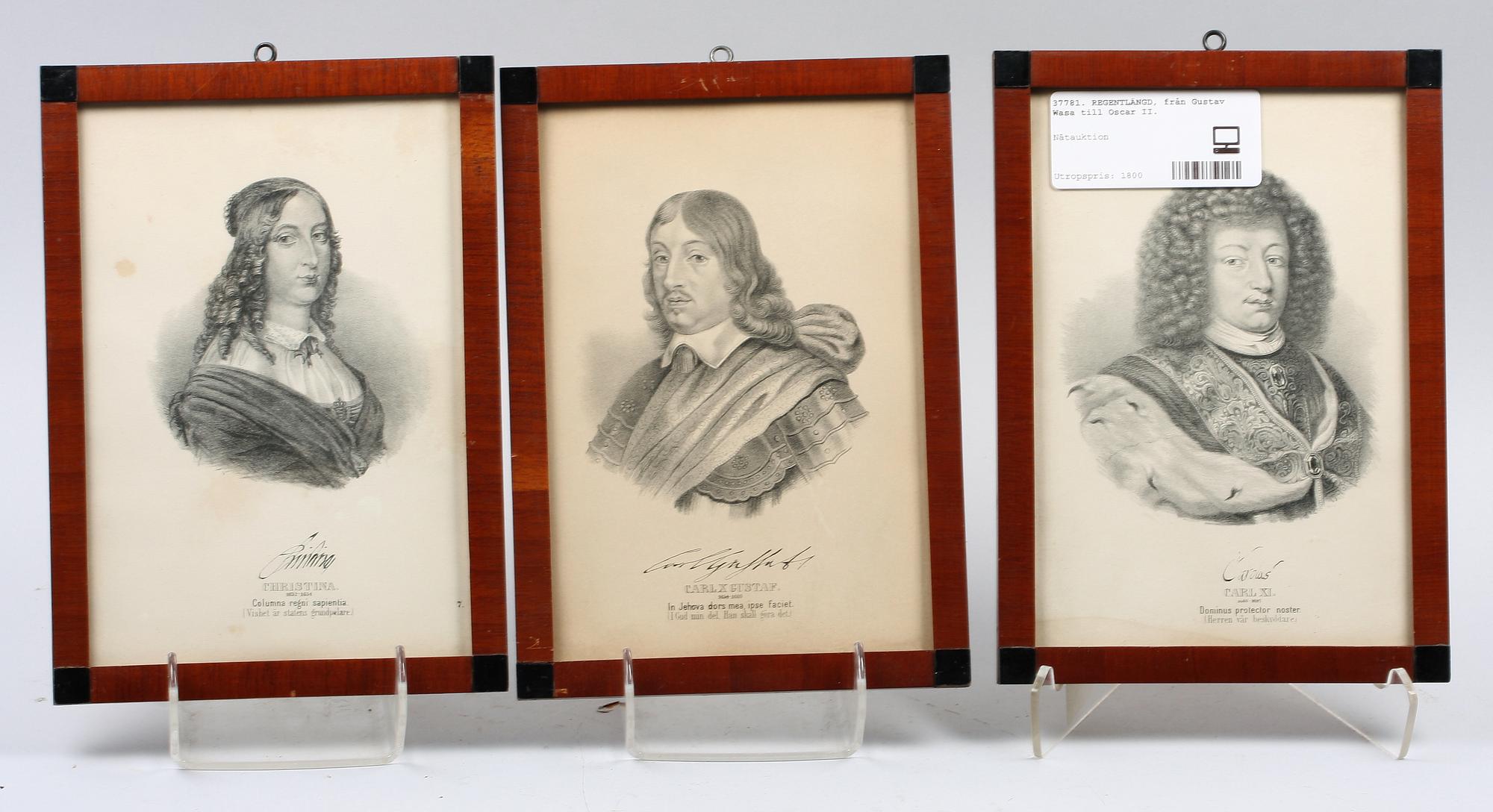 REGENTLÄNGD, från Gustav Wasa till Oscar II.