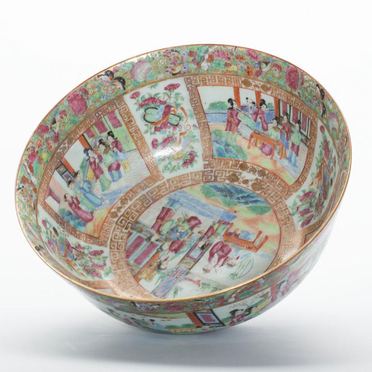 SKÅL, porslin, Kanton, 1800-tal.