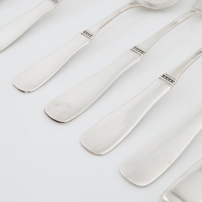 Eric Löfman, a silver cutlery, model 'Uppsala', Mema, Lidköping, some 1978 (84 pieces).