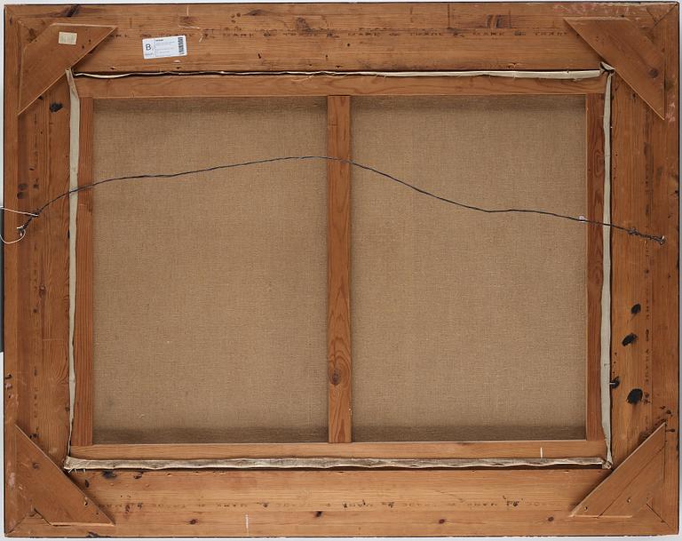 Johan Krouthén, Solbelyst landskap med röd stuga.