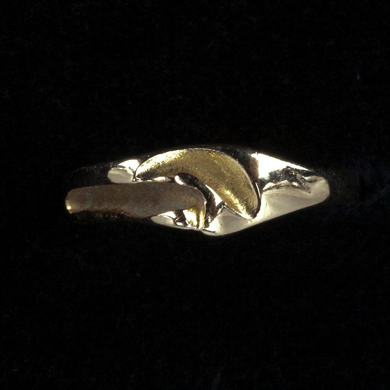 RING, 14K guld, Björn Weckström, Lapponia 1986. Vikt 2,3g.