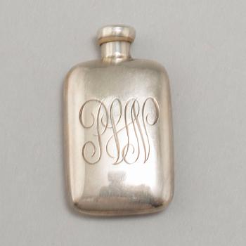 A TIFFANY & CO PERFUME BOTTLE, silver.
