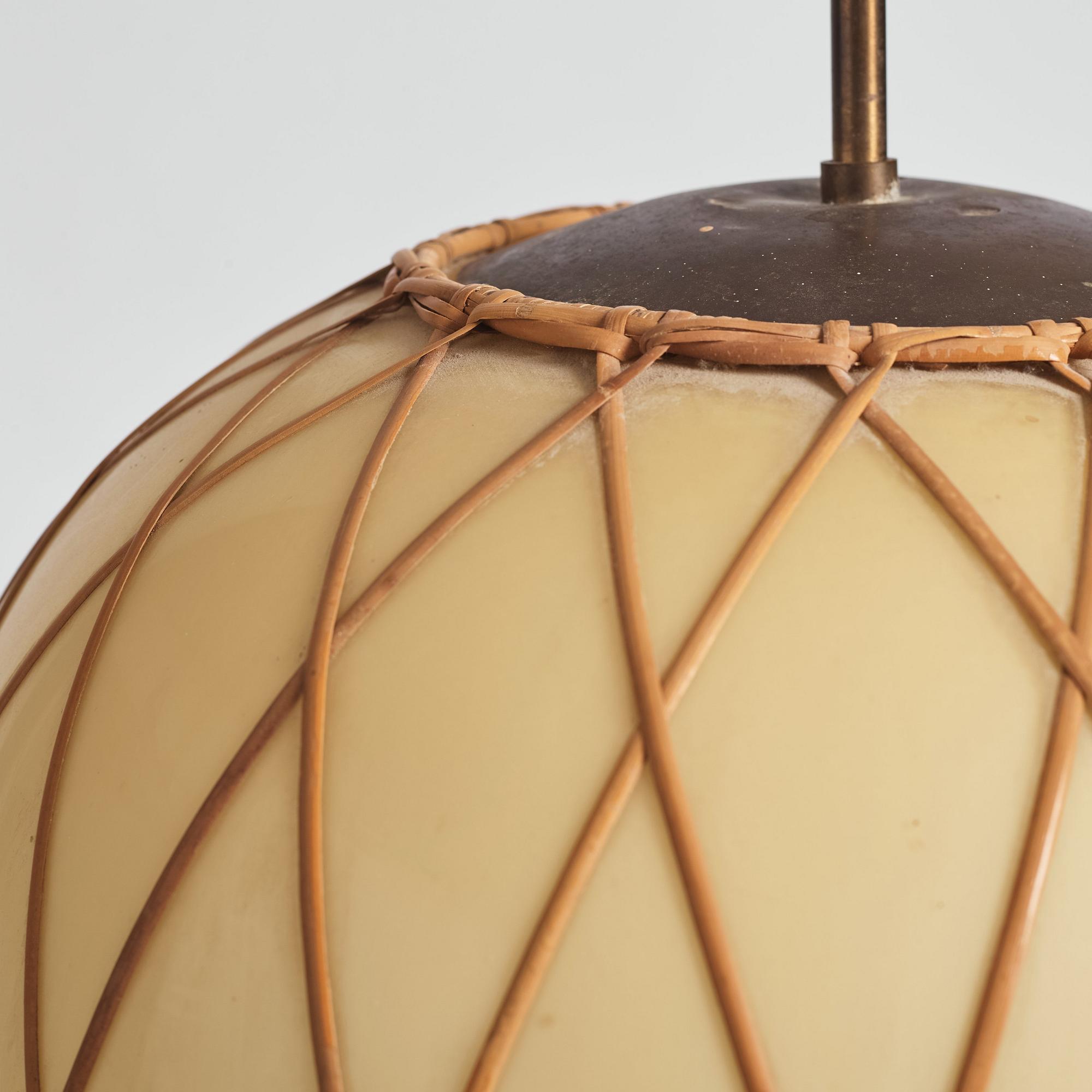 Harald Notini, taklampa, "modell 11555" Arvid Böhlmarks Lampfabrik, Stockholm 1940-tal.