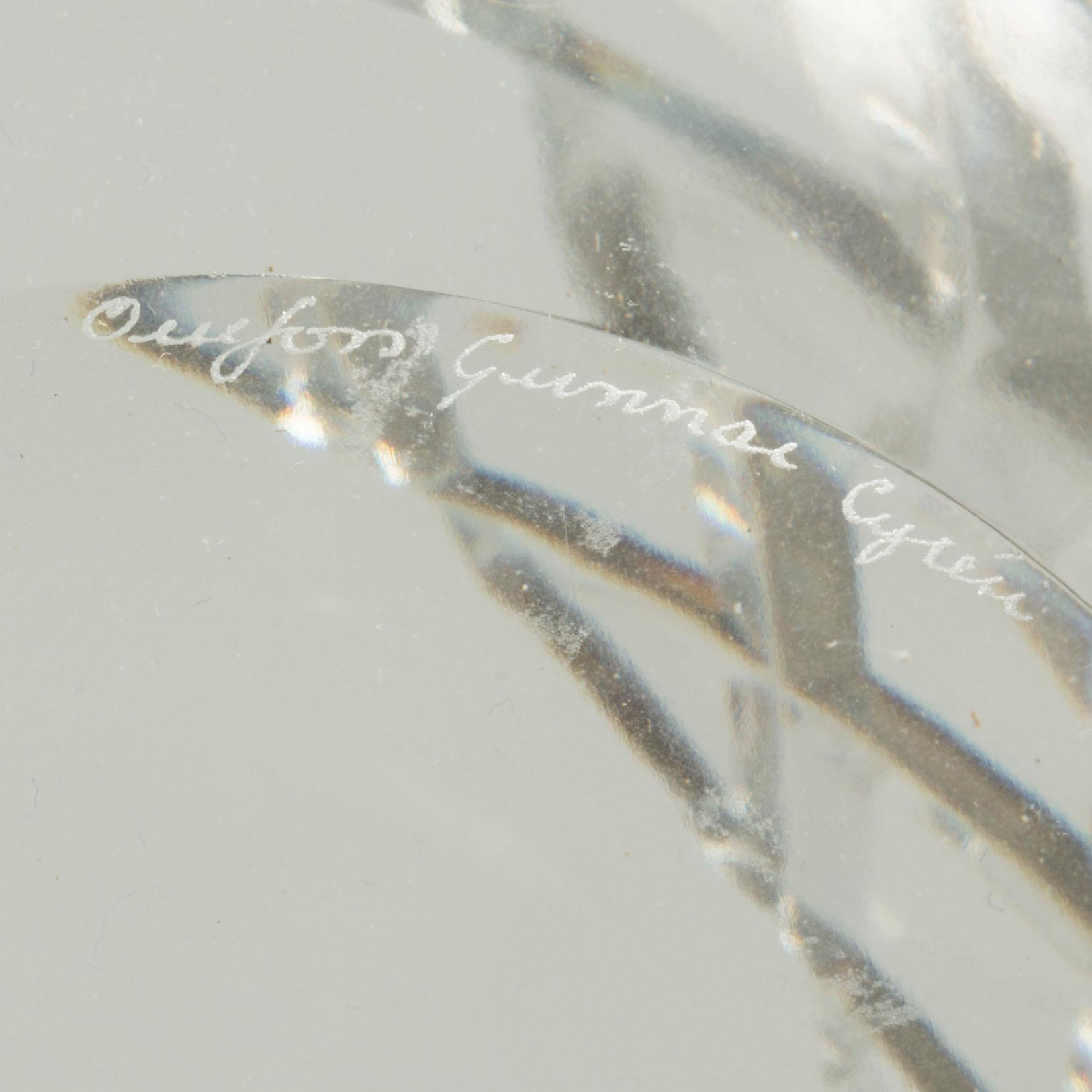 SKÅL, glas, "Sofiero", signerad Gunnar Cyrén, Orrefors, 1900-talets andra hälft.