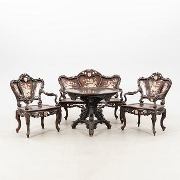 Furniture set, four pieces, China, first half of the 20th century.